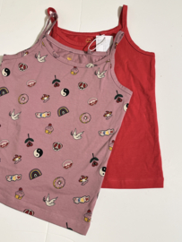 2 - Pack The New topjes voor meisje van 7 / 8 jaar met maat 122 / 128