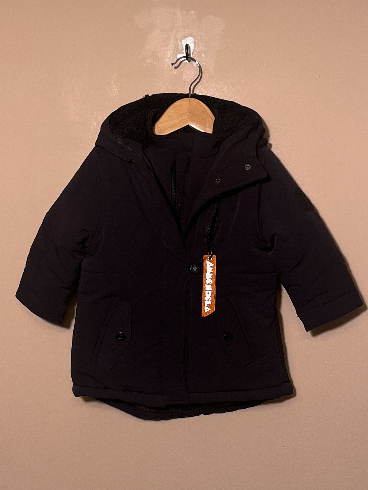 Ammehoela winterjas voor jongen van 1 / 2 jaar met maat 80 / 86 / 92