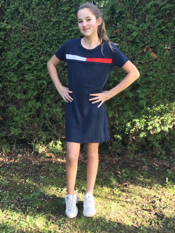 lexicon Onafhankelijk fonds Tommy Hilfiger jurk voor meisje van 8 jaar met maat 128 | Maat 128/134 |  Vintageforkids