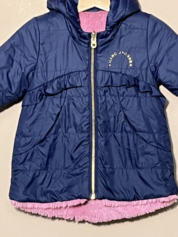 Little Marc Jacobs winterjas voor meisje van 9 12 maanden met maat 74 80 Maat 74 Vintageforkids