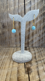 Larimar “stoer” verguld Sterling zilver
