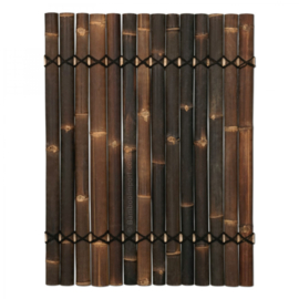 Halfrond Zwart Bamboescherm 90 x 120 cm