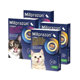 Milprazon worm kauwtabletten kittens en kleine katten 2 tabletten