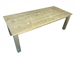 Tafel oud steigerhout poten onder blad