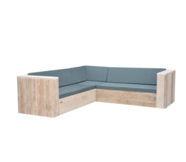 Loungeset 1 steigerhout 250x220 cm - incl kussens