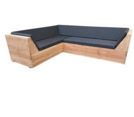 Loungeset 6 Douglashout 240x200 cm - incl kussens L-vorm