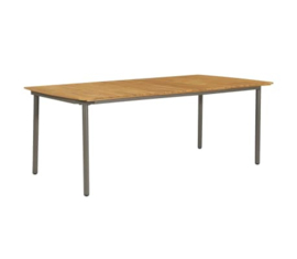 Tuintafel 200x100x72 cm massief acaciahout en staal