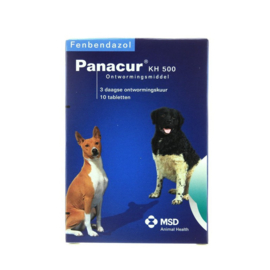 Ontworming hond/kat Panakur 500mg 10 Tabletten