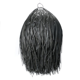 The Rattan Shaggy Pendant - Black - L