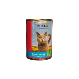 Konacorn blikvoer met vis kat 410gr