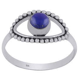 Lapiz lazuli in oog design maat 17