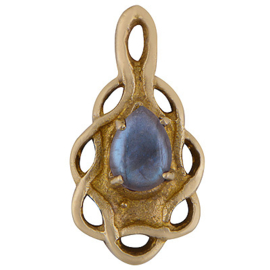 Brass pendant With Labradorite