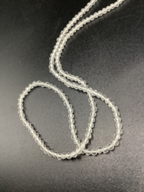 Claer chrystal 2 mm facet bead 48 cm