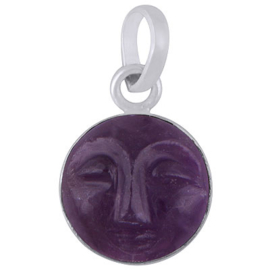 Onyx smile face mini pendant