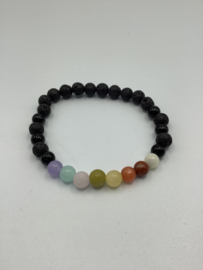 Chakra met lava 6 mm kraal