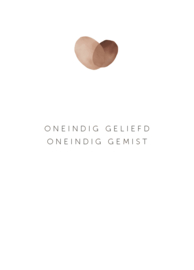 Troostkaartje Oneindig geliefd, oneindig gemist