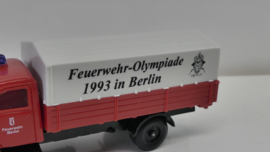 Imu 1:87 H0 Vrachtwagen Magirus Feuerwehr-Olympiade 1993 in Berlin ovp 20064