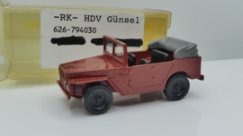 RK HDV Günsel H0 jeep ovp 626-794030