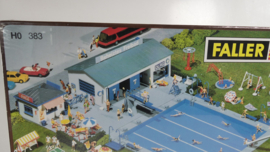 Faller 1:87 H0 bouwdoos zwembad met functie en figuren OVP 383