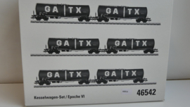 Märklin H0 Ketelwagenset GATX 6 delig ovp 46542