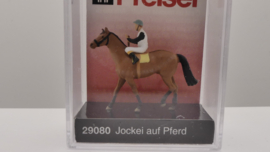 Preiser H0 Jockey op paard ovp 29080