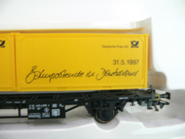 Marklin H0  goederenwagen PMS 62-01 Postmueumswagen 1997 Containerwagon DB  ovp 94020
