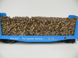 Athearn HO goederenwagon houttransport The Apache Railway 40" Pulpwood  ovp 1447