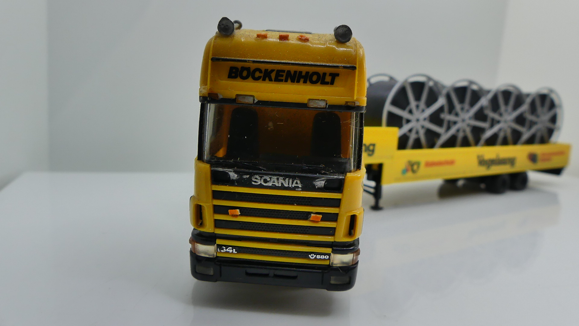 1:87 H0 Vrachtwagen Scania Vogelsang met kabelrollen lading