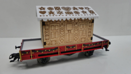 Märklin H0  goederenwagon Lageboordwagen met speculaashuis kerst 2013 DB ovp  48413