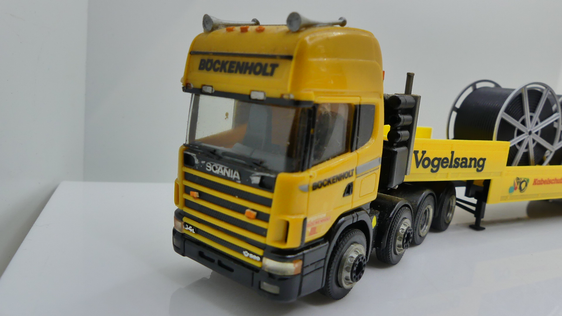 1:87 H0 Vrachtwagen Scania Vogelsang met kabelrollen lading