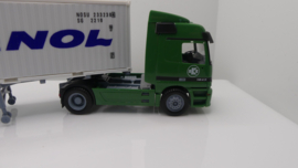 Herpa 1:87 H0 vrachtwagen Mercedes Container transport Kieserling NOL ovp 144346