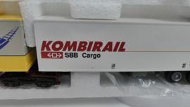 Roco H0 goederenwagon Kombirail DB dubbele set Roadrailer Europa SBB Cargo Migros ovp 1903