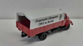 Imu 1:87 H0 Vrachtwagen Magirus Feuerwehr-Olympiade 1993 in Berlin ovp 20064