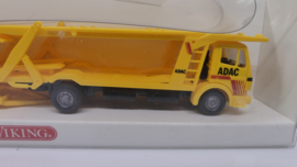 Wiking 1:87 H0 vrachtwagen Mercedes Benz Autotransporter ADAC ovp 580 02 30