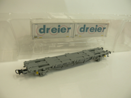 Piko H0 goederenwagon Container transport wagon Dreier SBB ovp 57785
