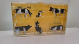 Preiser H0 1:87 koeien zwart wit ovp 4155