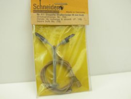 Schneider verlichting  H0 1:87 dubbele lantaarnpaal ovp nr 5/1