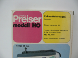 Preiser bouwdoos HO circus woonwagen Sarrasani ovp 601