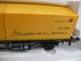 Marklin H0  goederenwagen PMS 62-01 Postmueumswagen 1997 Containerwagon DB  ovp 94020