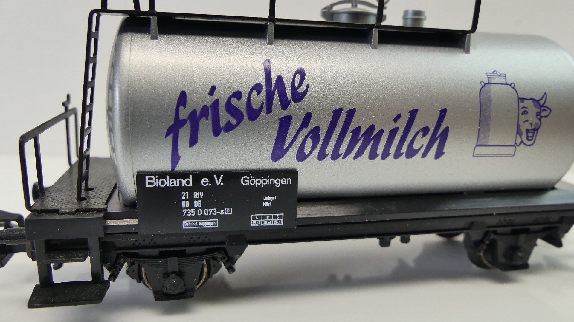 Märklin H0 goederenwagon ketelwagon frische Vollmilch DB Bioland ovp