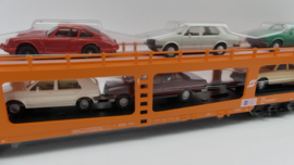 Märklin H0 Autotransporter ÖBB met 8 automodellen ovp 4174