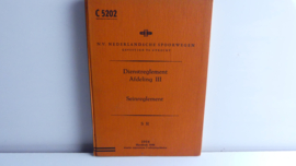 boek C5202 NS Dienstreglement afd 3 Seinreglement 1954 herdruk 1956