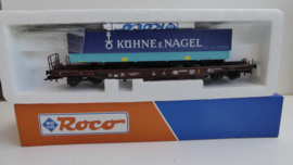 Roco H0 goederenwagon DB Hupack Trailer vervoer Taschenwagen Kühne & Nagel ovp 46351 / 4311 B