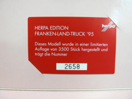 HERPA MAN F2000 Frankenland Truck 1995 ovp Gelimiteerd.