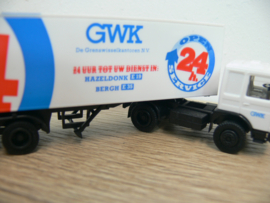 Herpa  vrachtwagen  MAN GWK 24h Open Hazeldonk Bergh Misdruk!