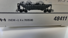 Marklin H0 goederenwagon  kerstwagon/ kolentrechterwagen met kerstlading DB  ovp 48411