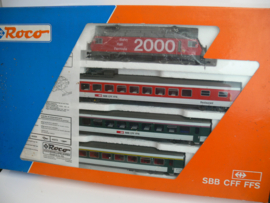 Roco H0 E loc Re 4/4 SBB Bahn Rail Ferrovia 2000 treinset met wagons gelijkstroom analoog ovp 41061