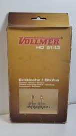 Bouwpakket H0: Vollmer hoektafel en stoelen ovp 5143