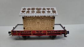 Märklin H0  goederenwagon Lageboordwagen met speculaashuis kerst 2013 DB ovp  48413