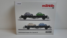 Märklin H0 Autotransportwagen set met Citroën 2CV4 ovp 46408